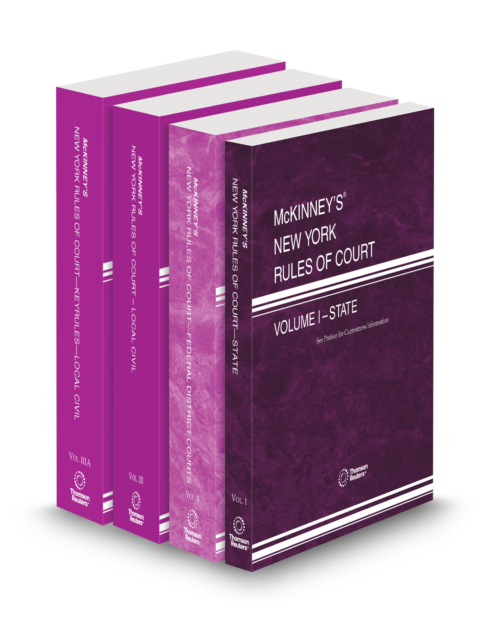 Cover of MCKINNEY'S NY RULES OF CT STATE, FEDERAL DISTRICT, LOCAL, LOCAL KEYRULES V.I TO V.II AND V.III TO V.IIIA FULL SET