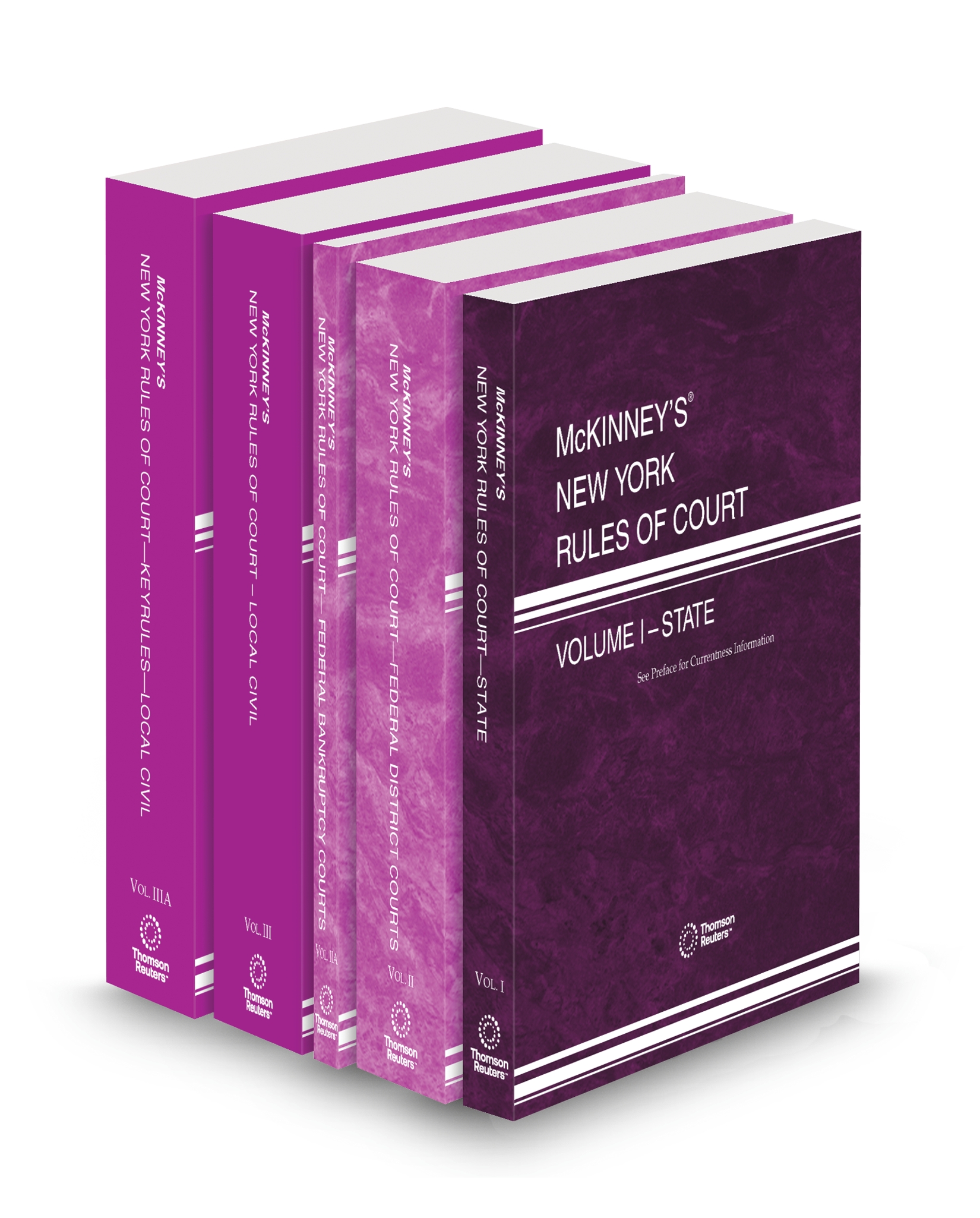 Cover of MCKINNEY'S NY RULES OF CT STATE, FED DIST, FED BANKRUPTCY, LOCAL, LOCAL KEYRULES V.I-V.IIA AND V.III-V.IIIA FULL SET