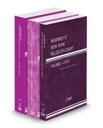 Mckinney's New York Rules of Court State, Federal District, Local, V.I To V.II and V.III, 2026 ed.