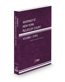 Mckinney's New York Rules of Court State V.I, 2026 ed.