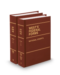 West's Federal Forms V.8 and V.8A National Courts, 2025 ed.