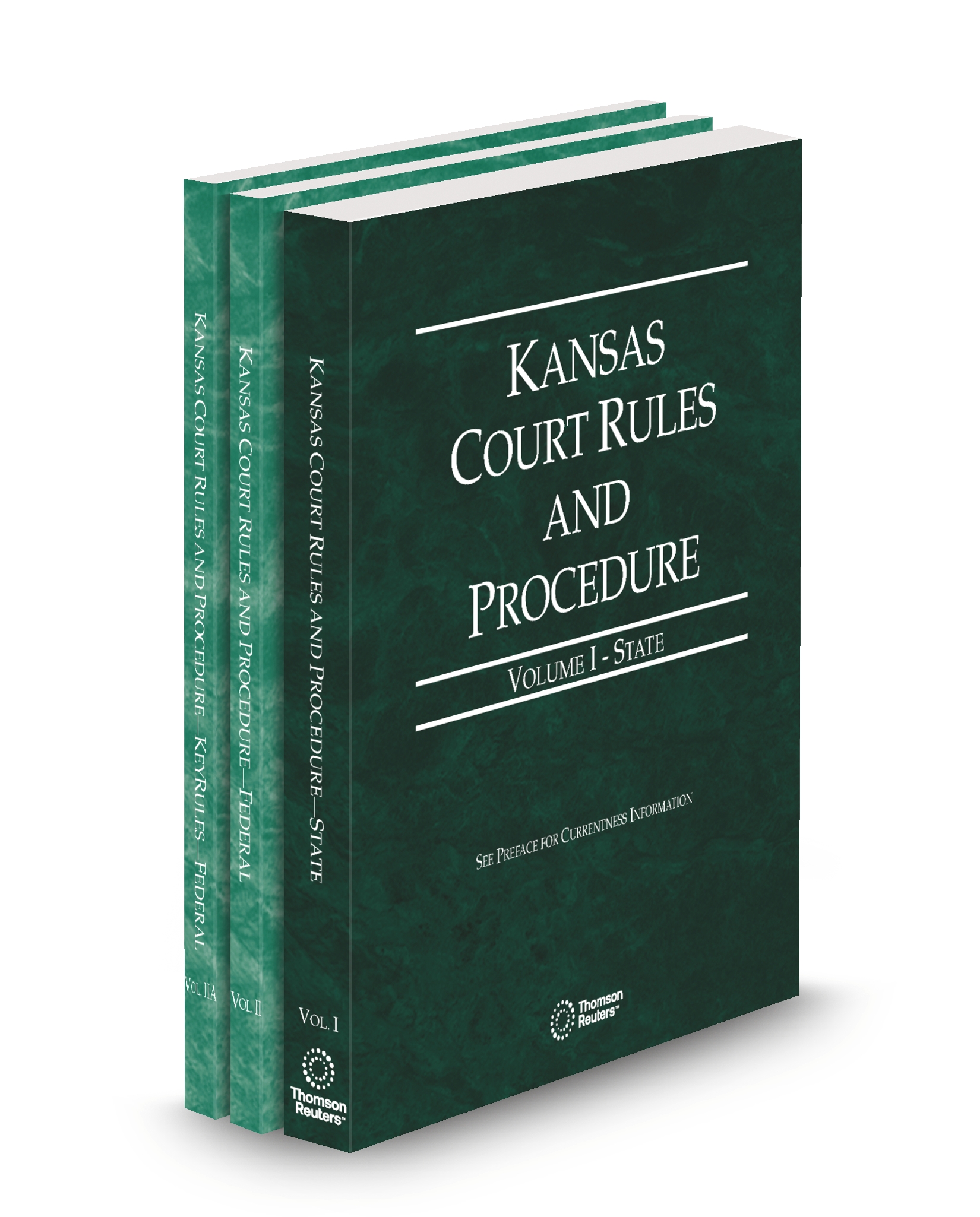 Cover of KS COURT RULES STATE FEDERAL AND FEDERAL KEYRULES V.I-IIA FULL SET