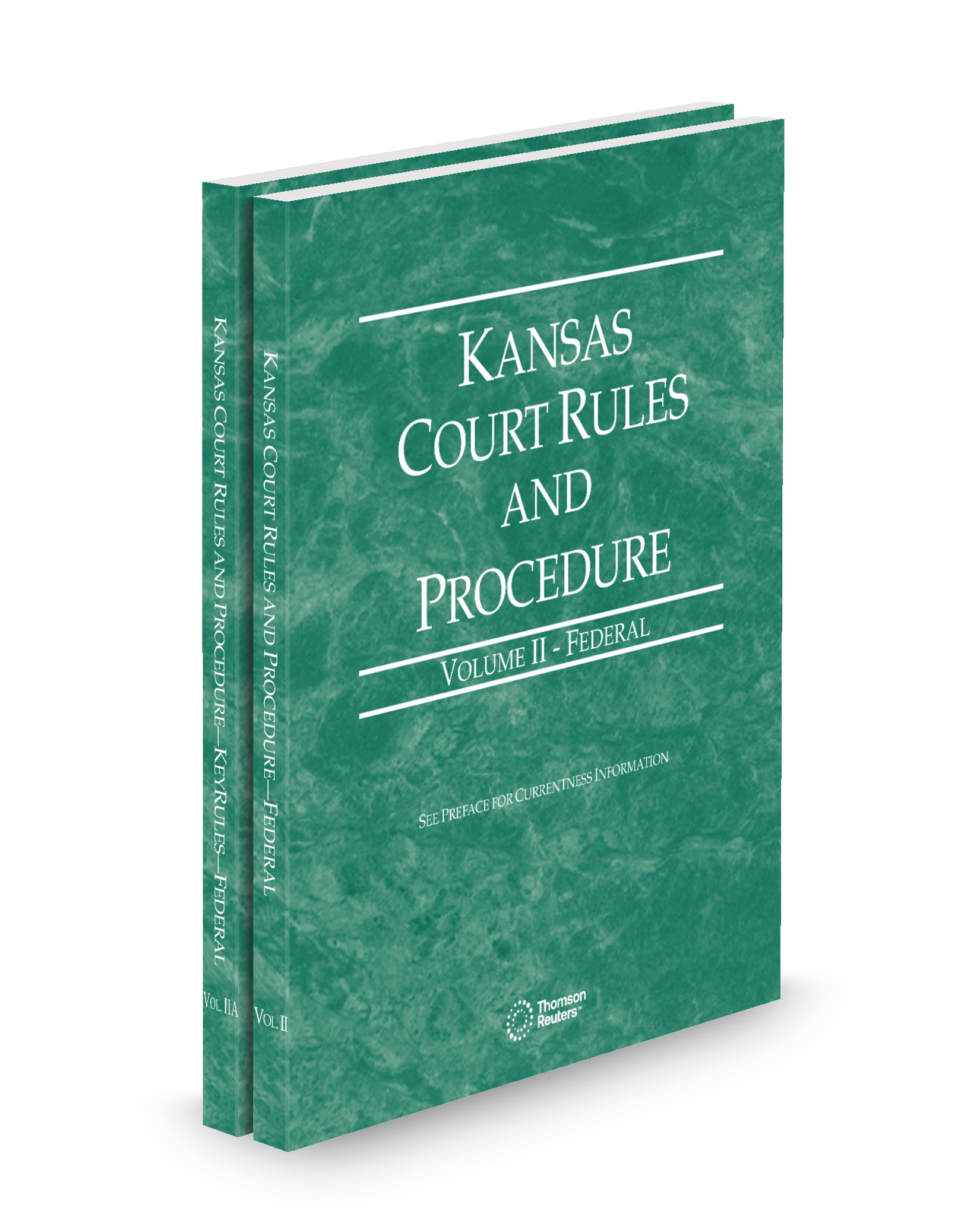 Cover of KS COURT RULES FEDERAL AND FEDERAL KEYRULES V.II-IIA FULL SET