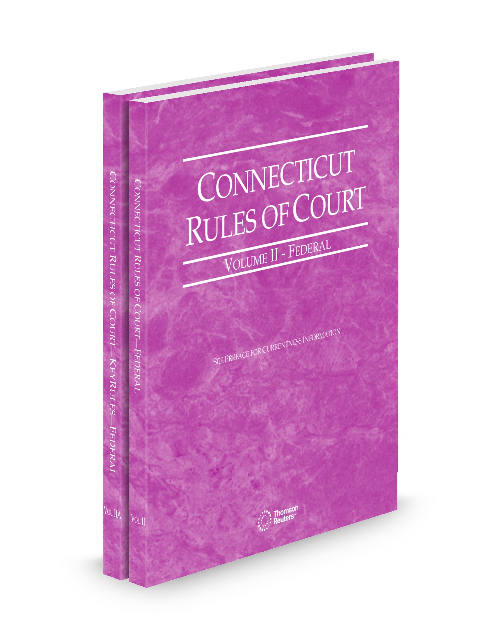 Cover of CT COURT RULES FEDERAL AND FEDERAL KEYRULES V.II-IIA FULL SET