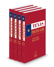 Texas Practice Guide Real Estate Transactions