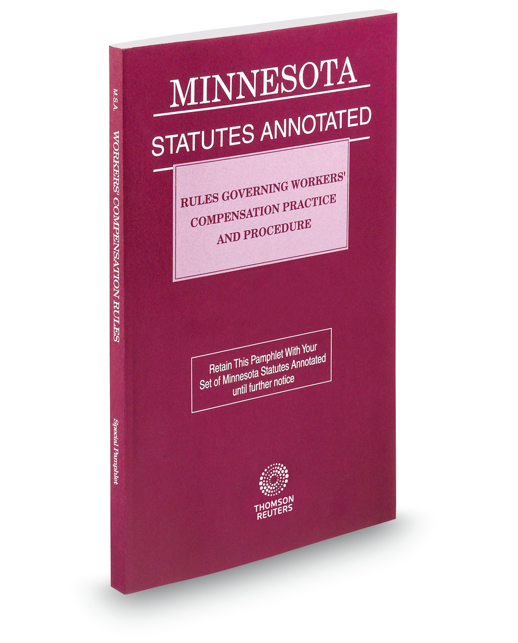 Cover of MN STATUTES ANNO RULES GOVERNING WORKERS' COMPENSATION PRACTICE AND PROCEDURE SUB