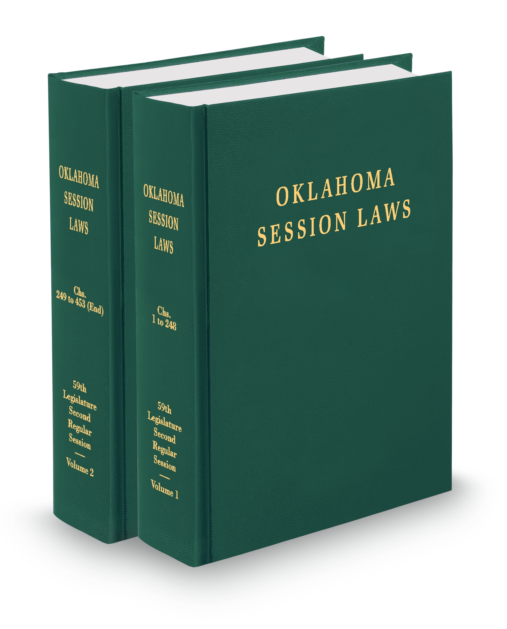 Cover of WEST OKLAHOMA SESSION LAWS BOUND VOLUME FULL SET