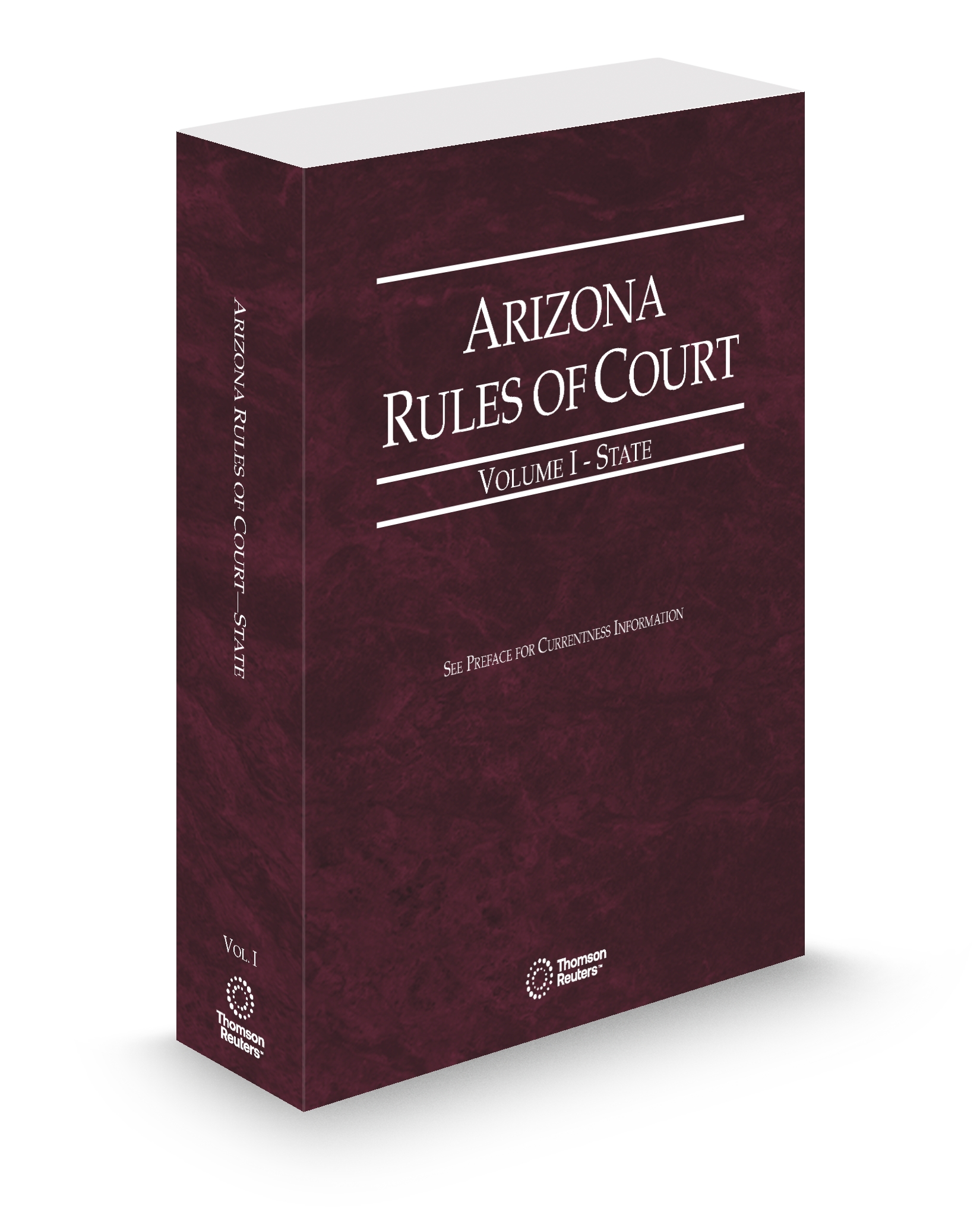 Cover of Arizona Rules of Court, State, Volume I, Arizona Court Rules, Set