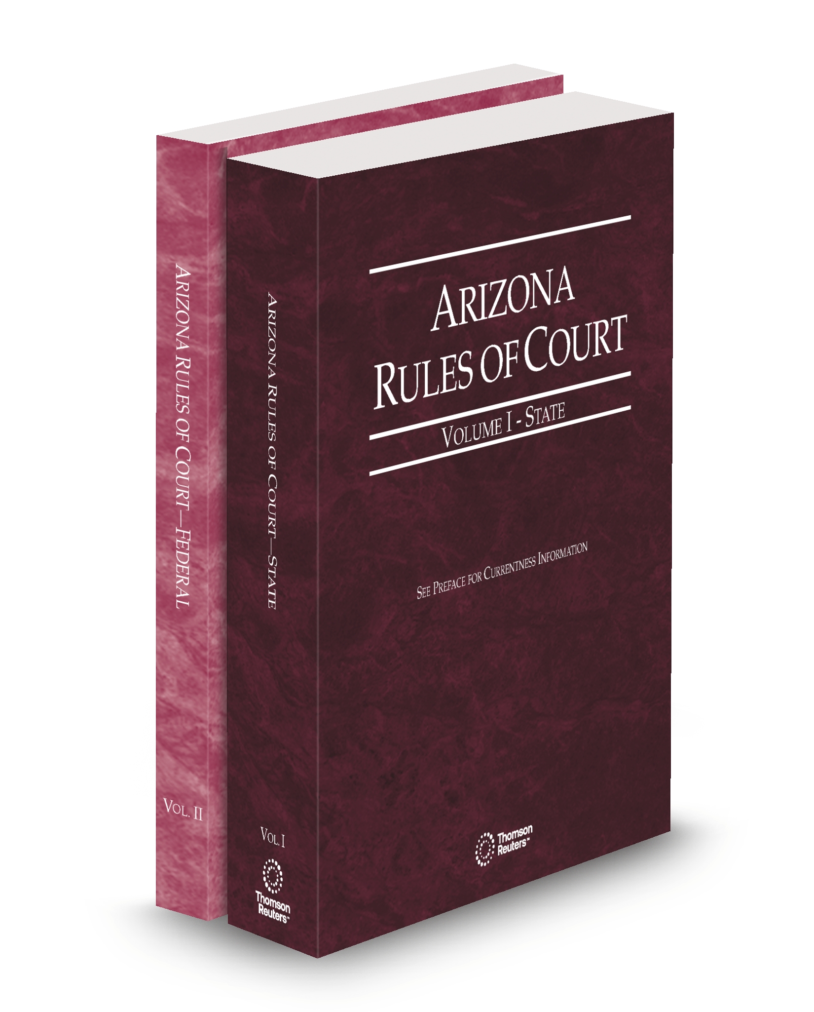 Cover of Arizona Rules of Court, State and Federal, Volumes I and II, Arizona  Court Rules, Set