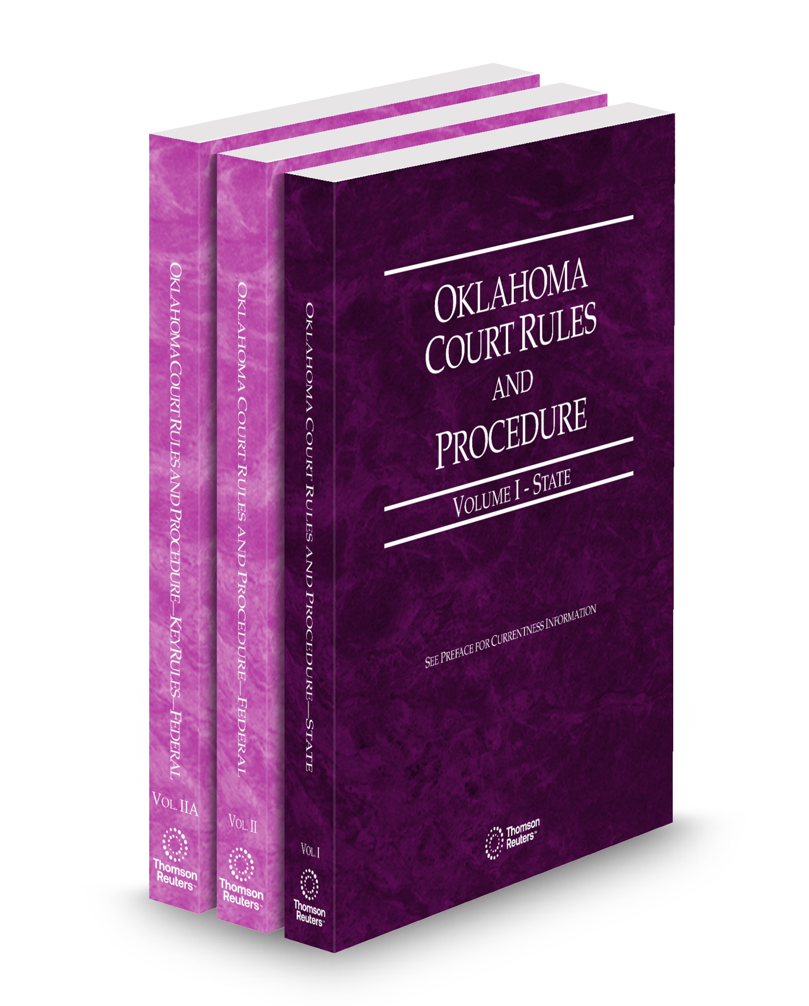 Cover of OK COURT RULES STATE FEDERAL AND FEDERAL KEYRULES V.I-IIA FULL SET