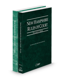 New Hampshire Court Rules State and Federal V.I and II, 2026 ed.