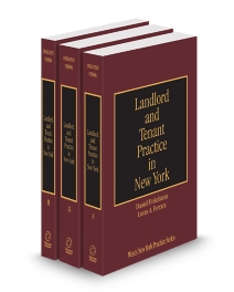 New York Practice V.F To H: Landlord and Tenant Practice, 2026 ed.