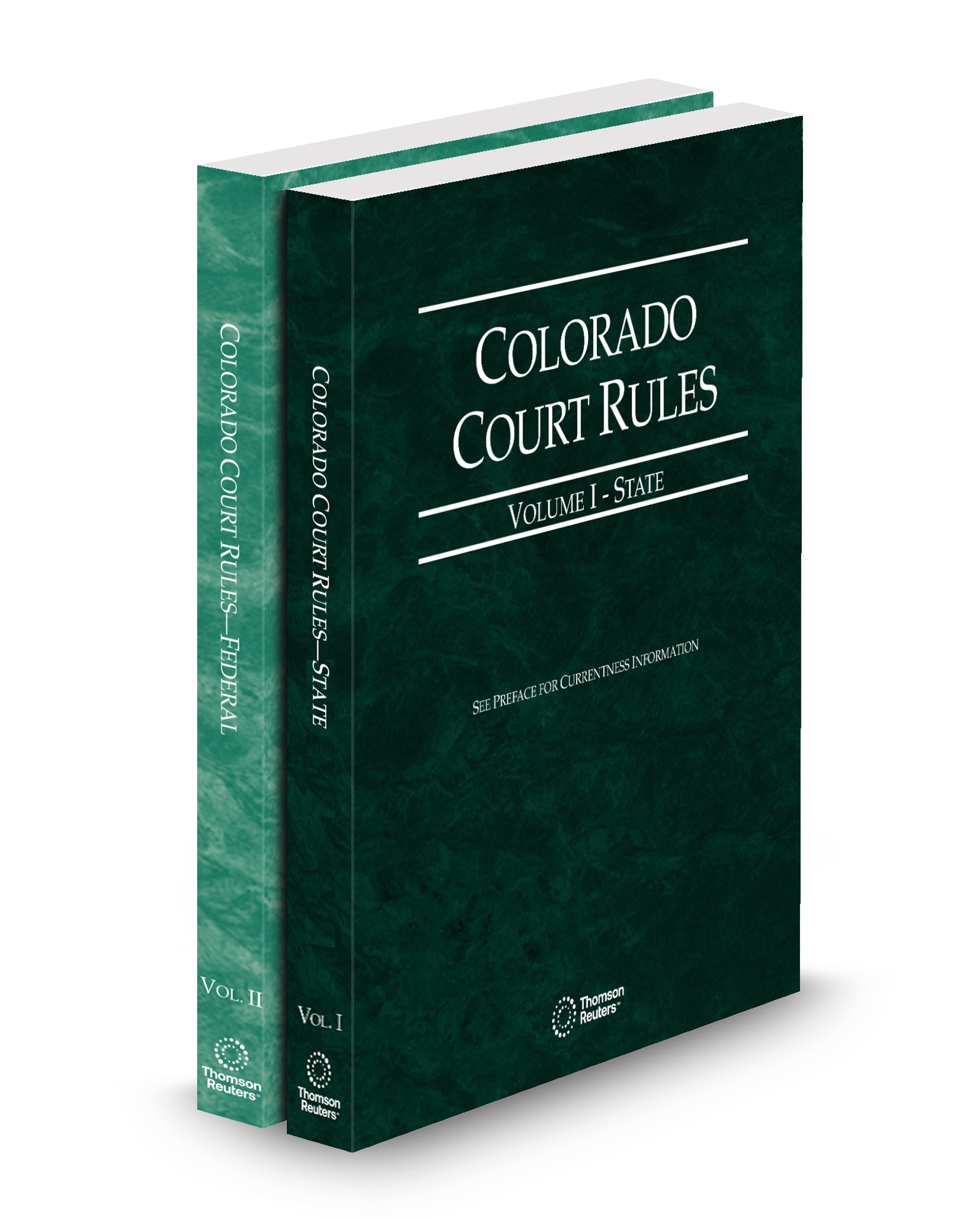 Cover of Colorado Court Rules, State and Federal, Volumes I and II, Colorado  Court Rules, Set