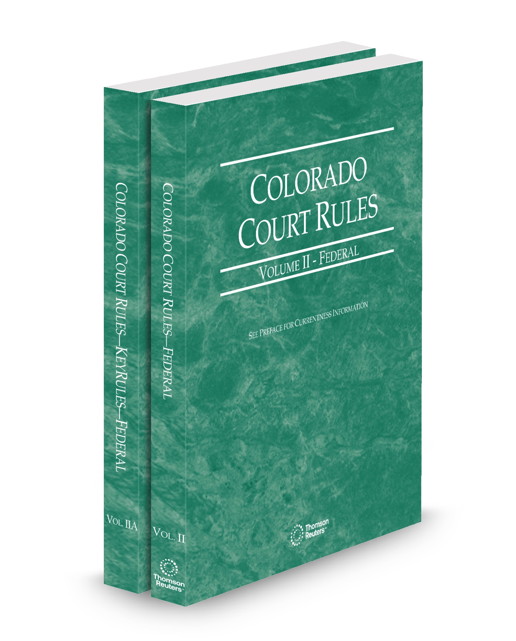 Cover of CO COURT RULES FEDERAL AND FEDERAL KEYRULES V.II-IIA FULL SET