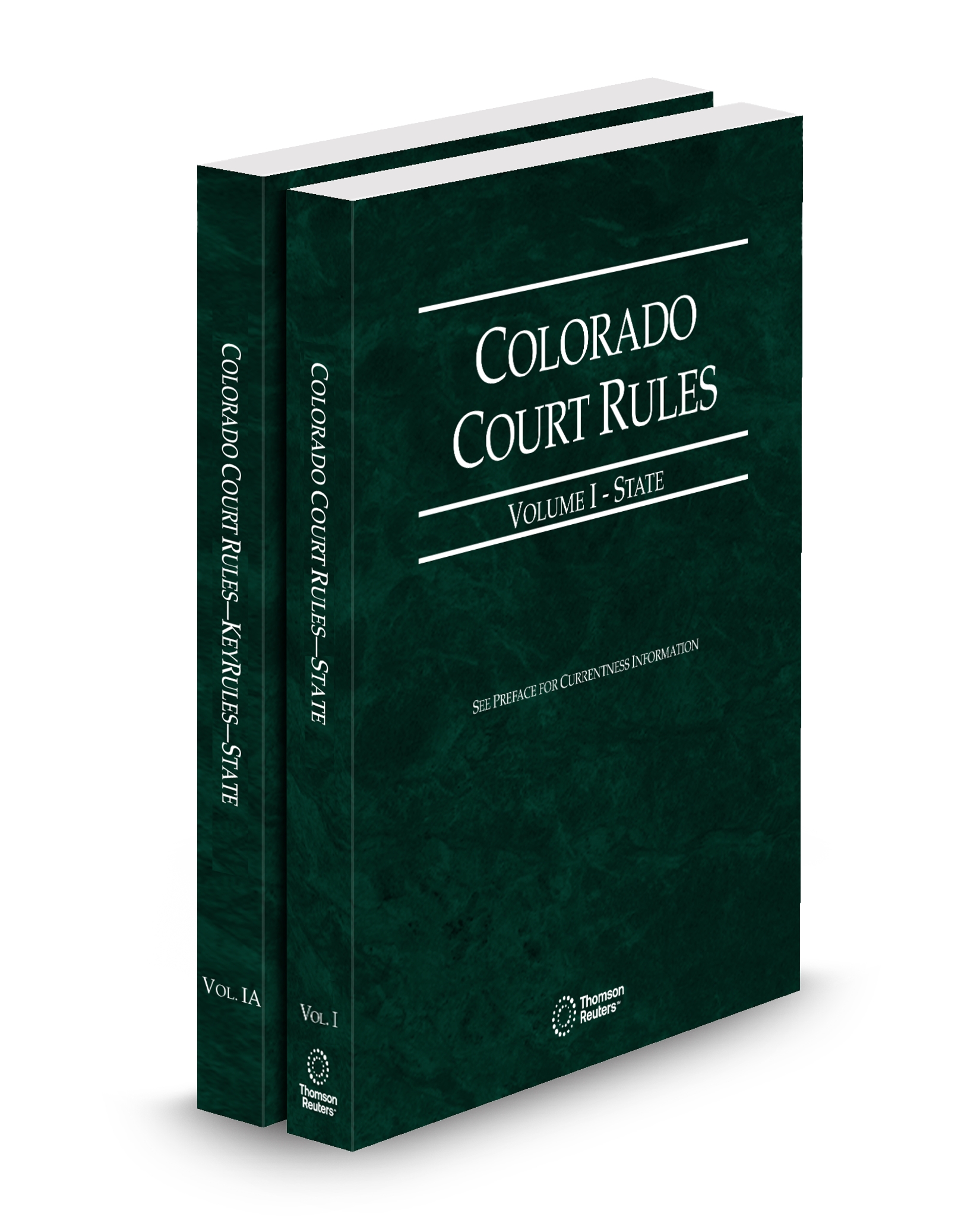 Cover of CO COURT RULES STATE AND STATE KEYRULES V.I-IA FULL SET