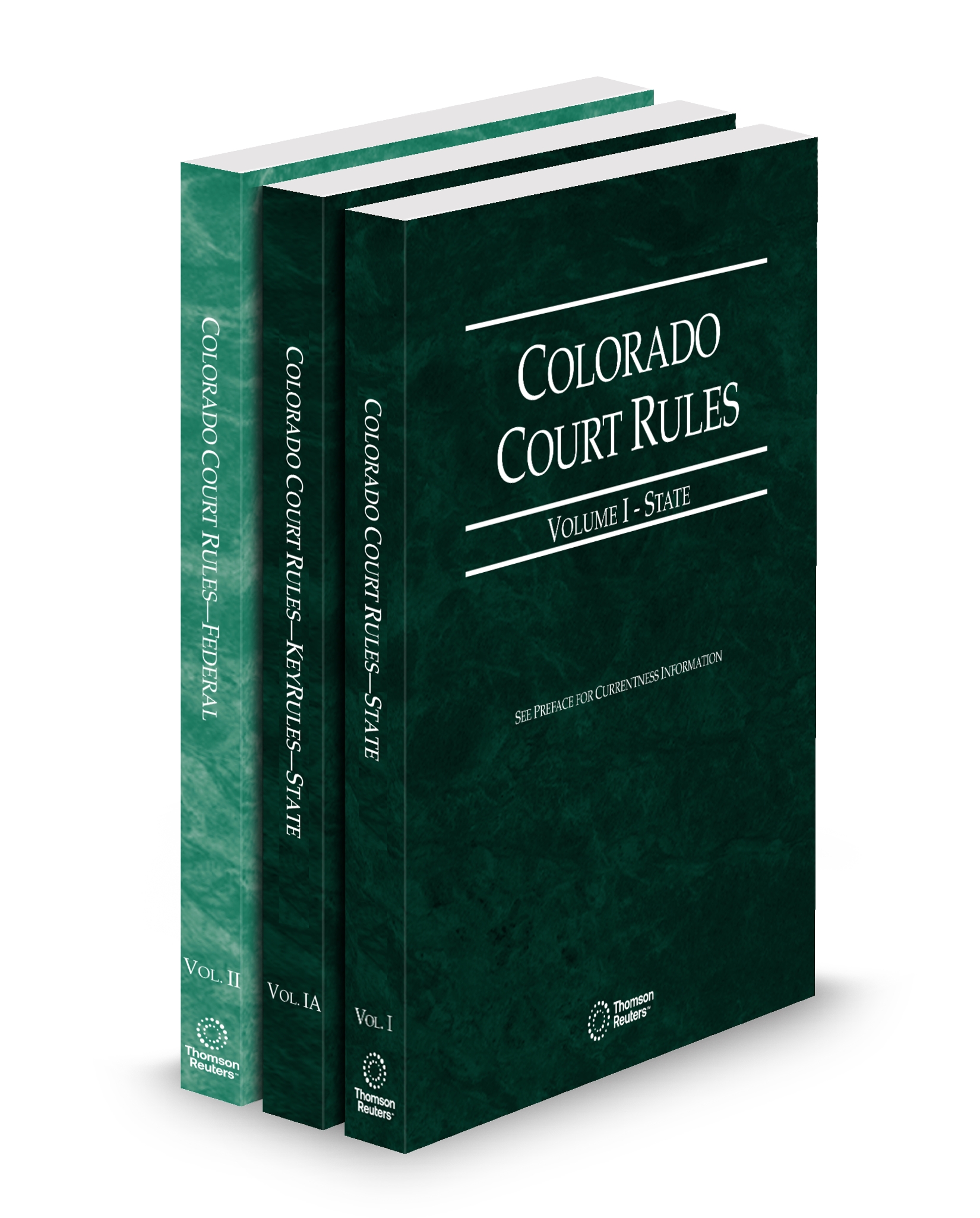 Cover of CO COURT RULES STATE STATE KEYRULES AND FEDERAL V.I-IIA FULL SET