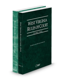 West Virginia Court Rules State and Federal V.I-II, 2026 ed.