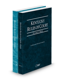 Kentucky Court Rules State and Federal V.I-II, 2026 ed.