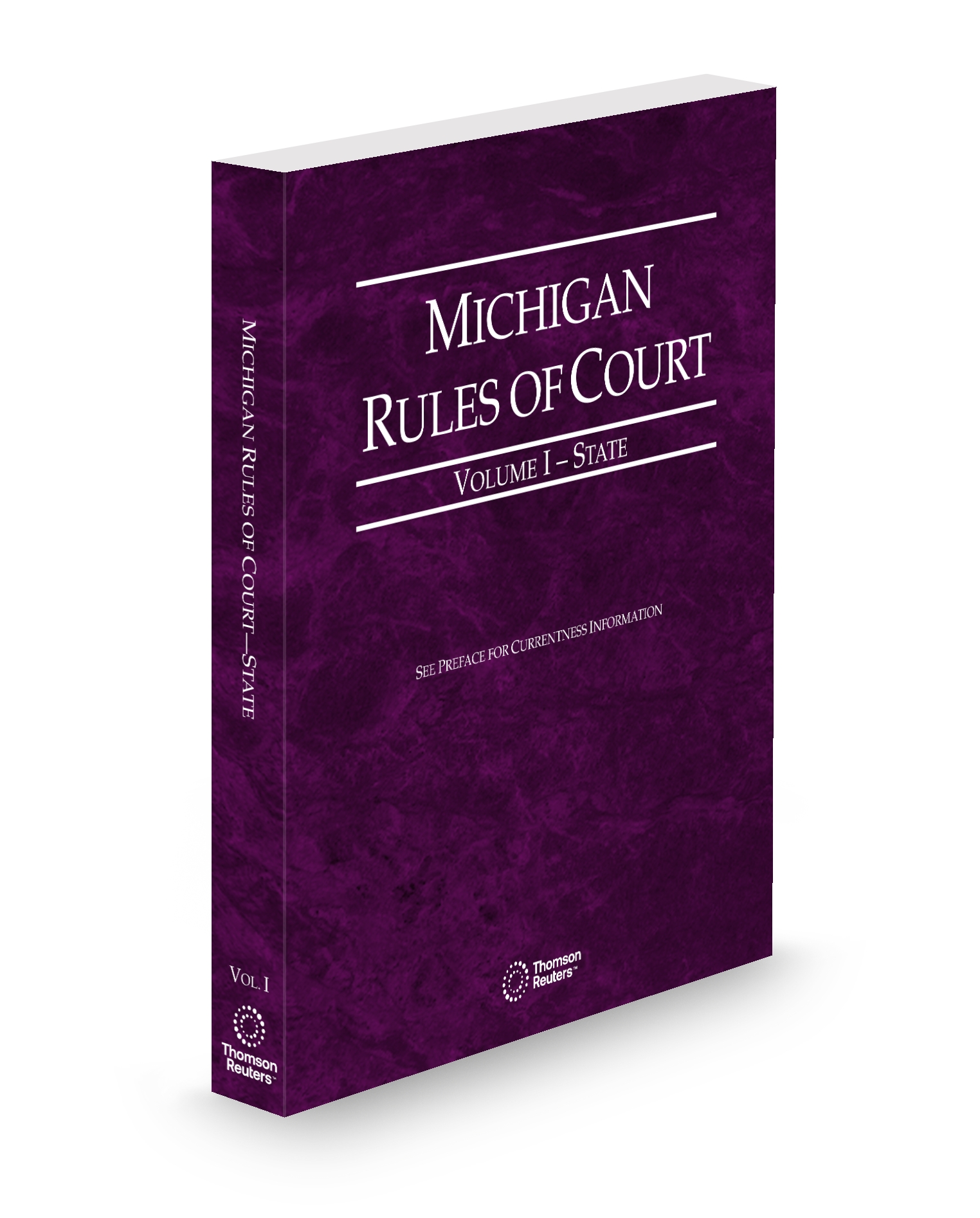 Cover of Michigan Rules of Court, State, Volume I, Michigan Court Rules, Set