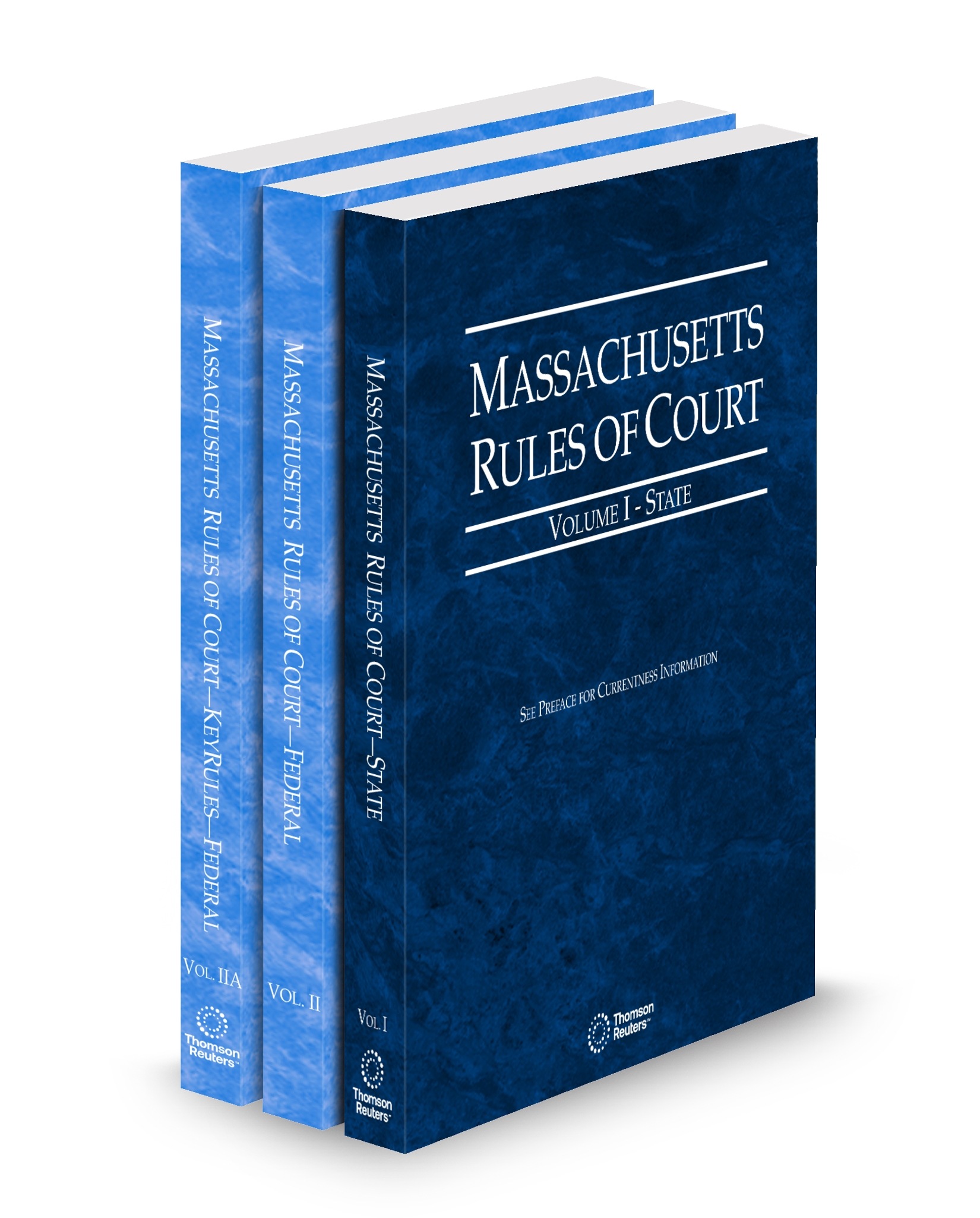 Cover of MA COURT RULES STATE FEDERAL AND FEDERAL KEYRULES V.I-IIA FULL SET