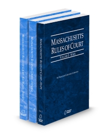Massachusetts Court Rules - State, Federal, and Federal KeyRules V.I-IIa, 2026 ed.