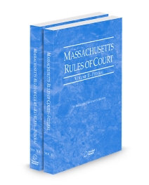 Massachusetts Court Rules - Federal and Federal KeyRules V.II-IIa, 2026 ed.