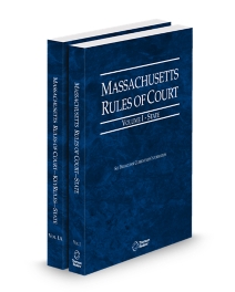 Massachusetts Court Rules - State and State KeyRules V.I-Ia, 2026 ed.