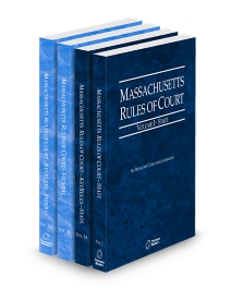 Massachusetts Court Rules - State, State KeyRules, Federal, and Federal KeyRules V.I-IIa, 2026 ed.