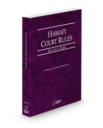 Hawaii Court Rules State V.I, 2026 ed.