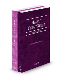 Hawaii Court Rules State and Federal V.I-II, 2026 ed.