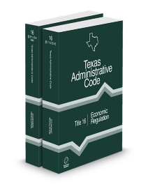 Texas Administrative Code Title 16 Economic Regulation