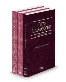 Texas Court Rules - State, Federal, and Federal KeyRules V.I-IIa, 2026 ed.