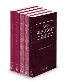 Texas Court Rules - State, Federal, Federal KeyRules, Local, and Local KeyRules, V.I-IIIa, 2026 ed.
