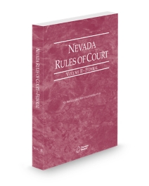 Nevada Court Rules Federal V.II, 2026 ed.