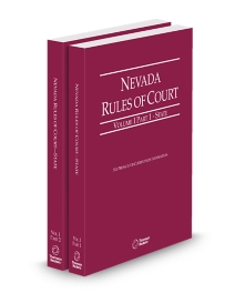 Nevada Court Rules State Part I and Part II, 2026 ed.