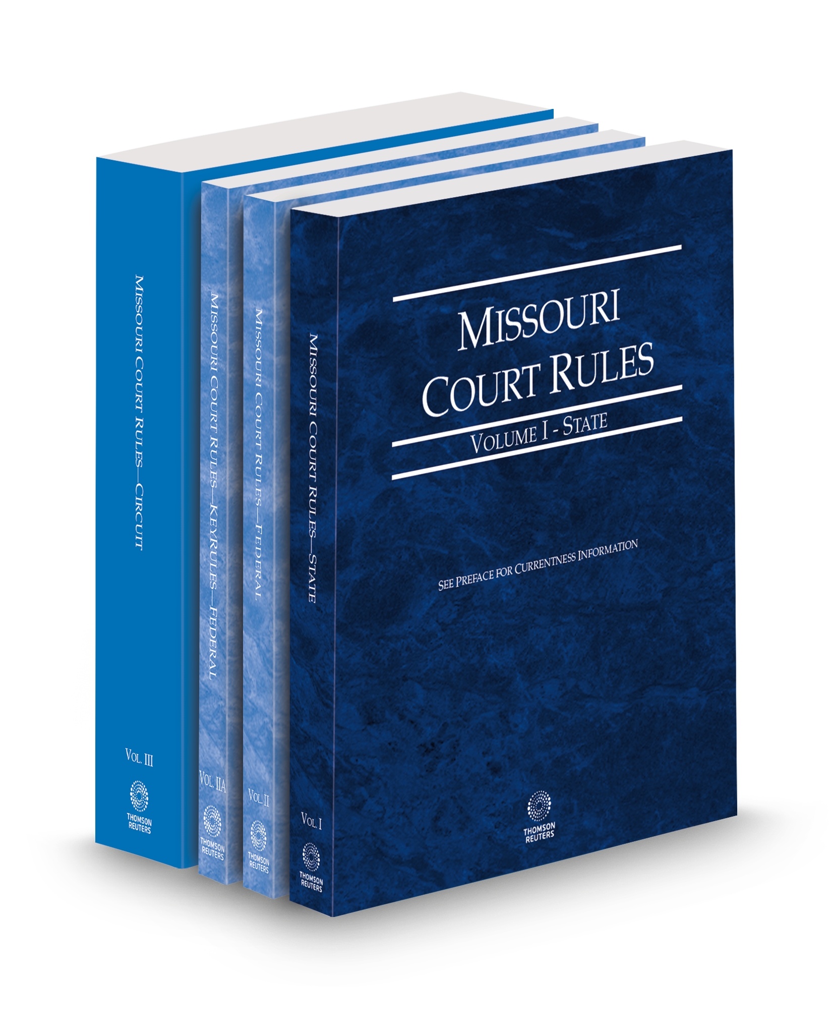 Cover of MO COURT RULES STATE FEDERAL FEDERAL KEYRULES AND CIRCUIT V.I AND II-III FULL SET