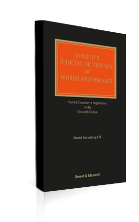 Cover of Stroud's Judicial Dictionary of Words and Phrases