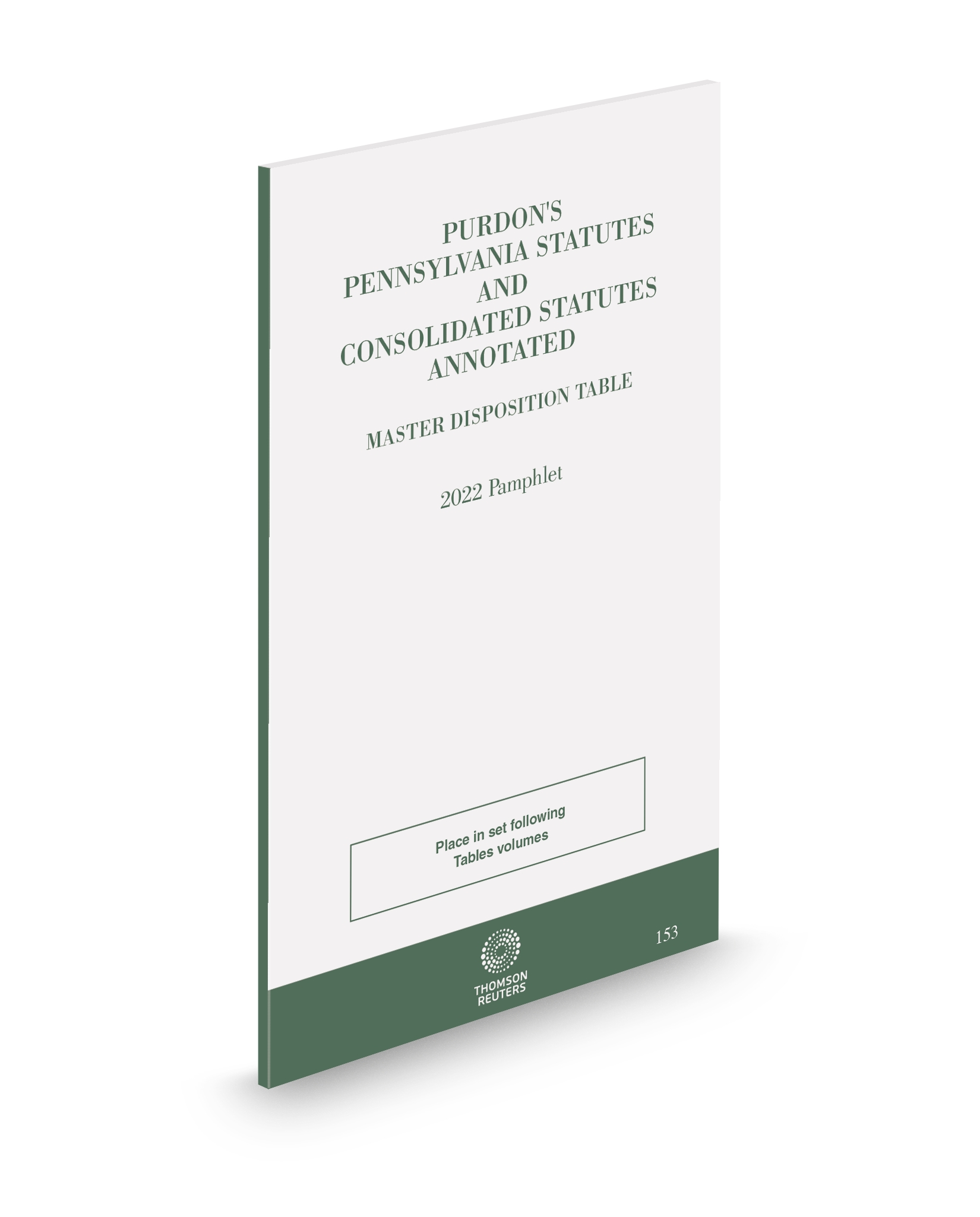 Cover of PURDON'S PA STATUTES AND CONSOL STATUTES ANNO MASTER DISPOSITION TABLE SUB