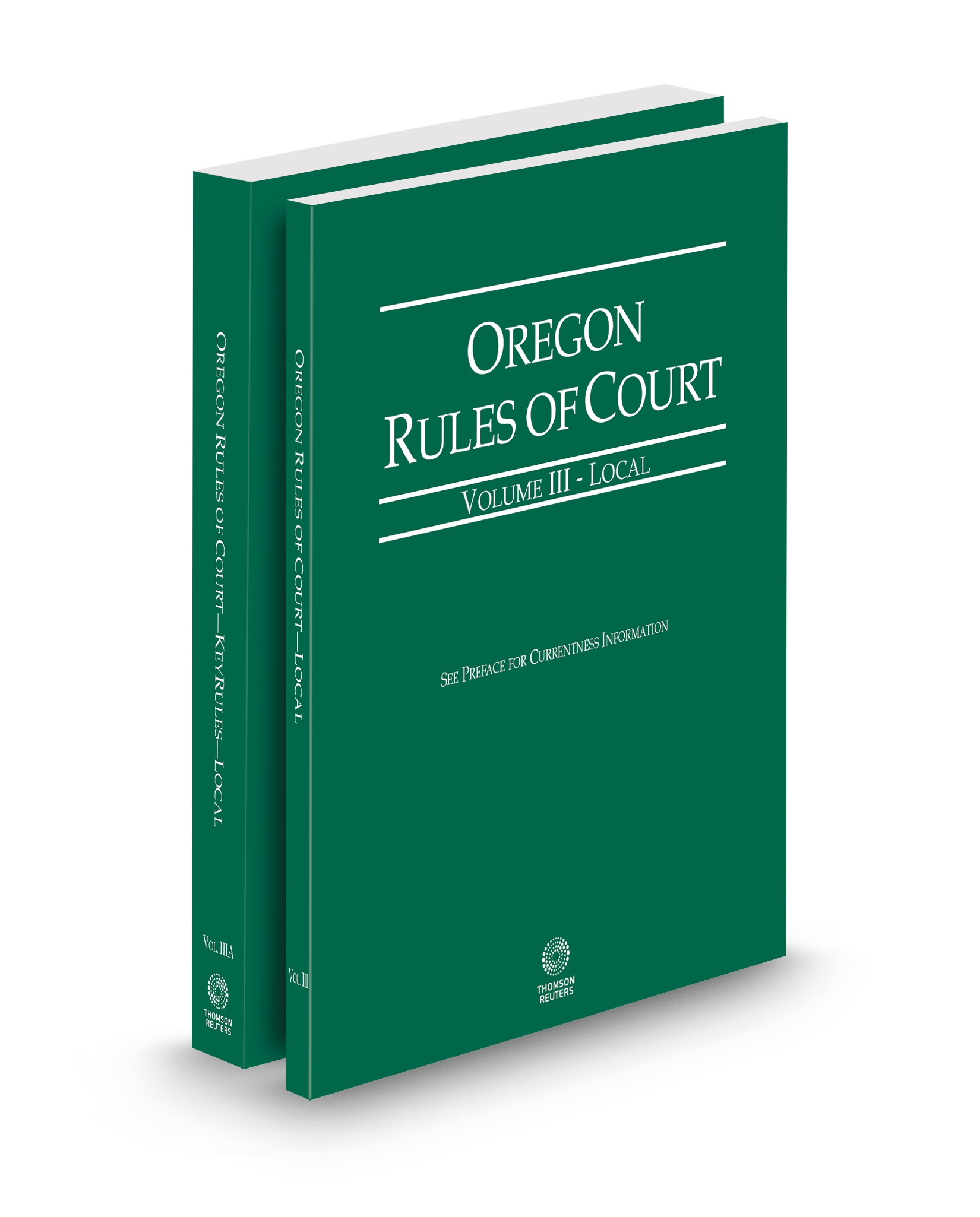 Cover of OR COURT RULES LOCAL AND LOCAL KEYRULES S III-IIIA FULL SET