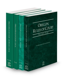 Oregon Court Rules State, Federal, Local and Local KeyRules V.I-IIIa