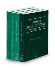 Oregon Court Rules State, Federal, Federal KeyRules and Local V.I-III