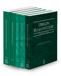 Oregon Court Rules State, Federal, Federal KeyRules, Local and Local KeyRules V.I-IIIa