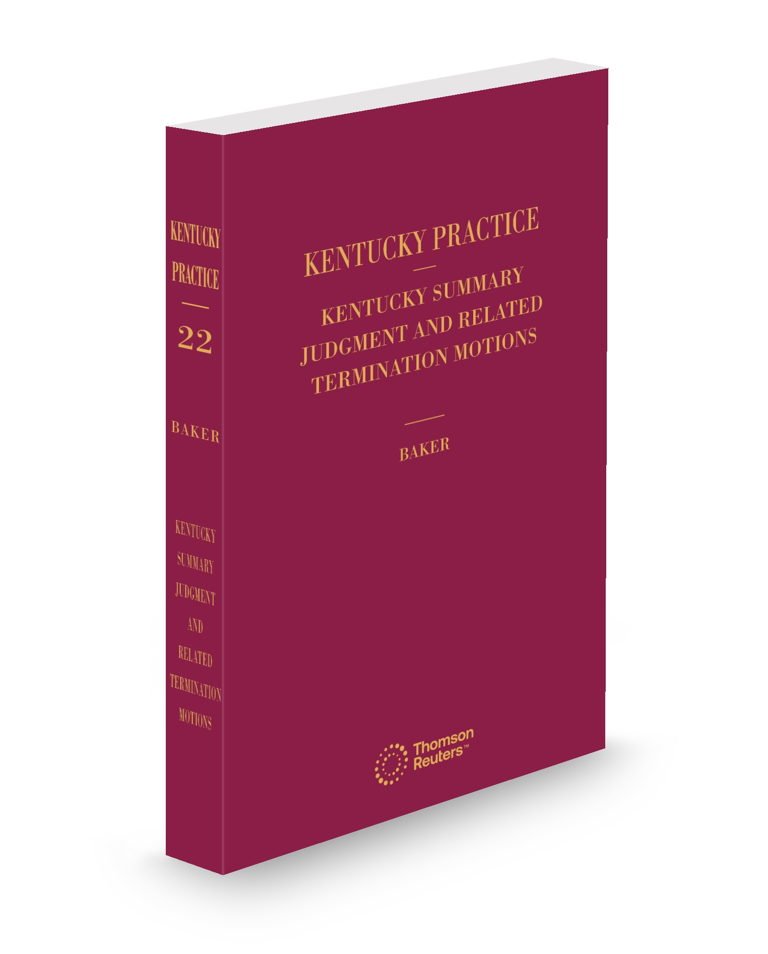 Cover of KY PRACTICE V.22 SUMMARY JUDGEMENT AND RELATED TERMINATION MOTIONS FULL SET