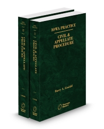 Iowa Practice V.11-12 Civil and Appellate Procedure, 2026 ed.