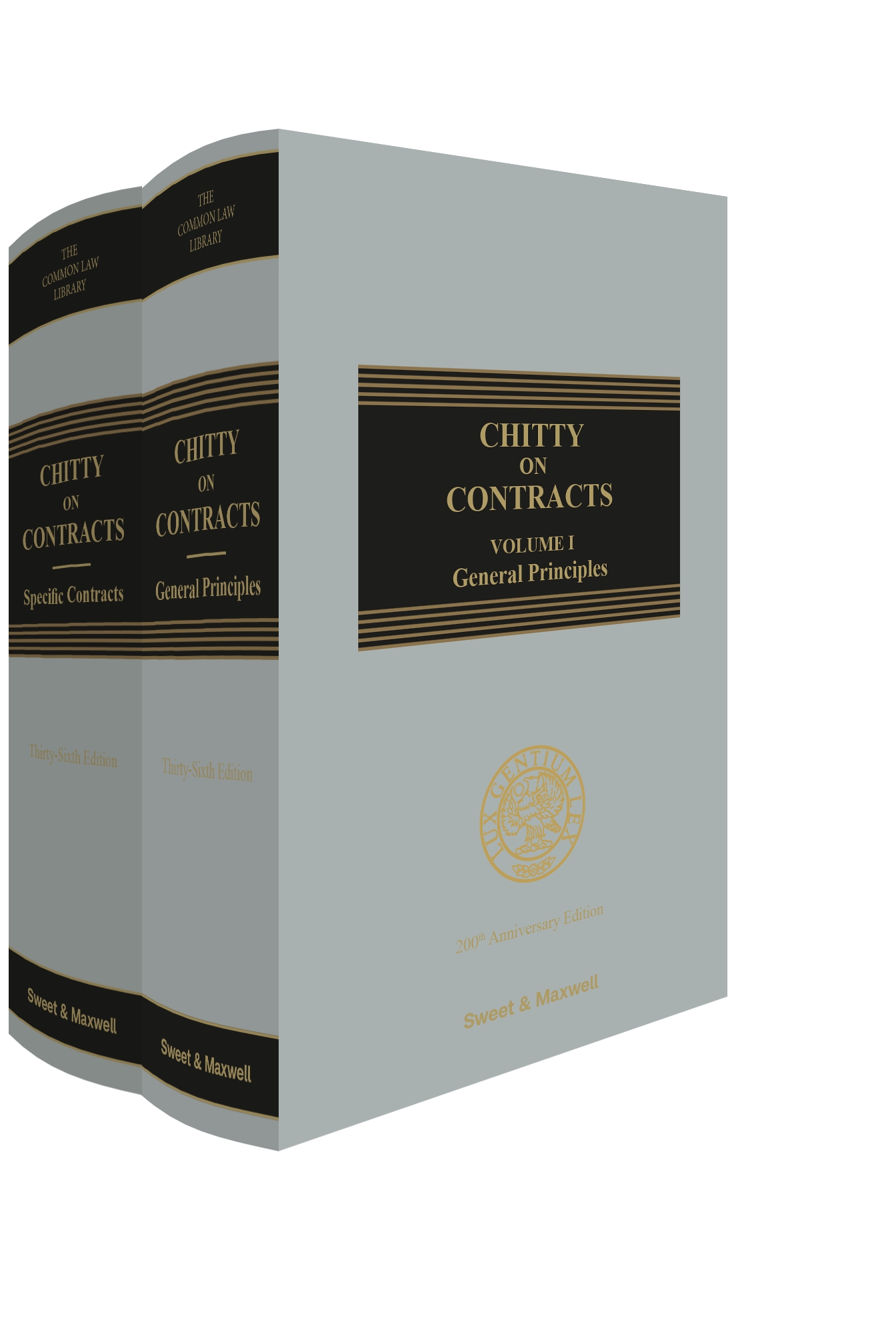 covers of Chitty on Contracts, 36th Edition, Volumes 1 and 2