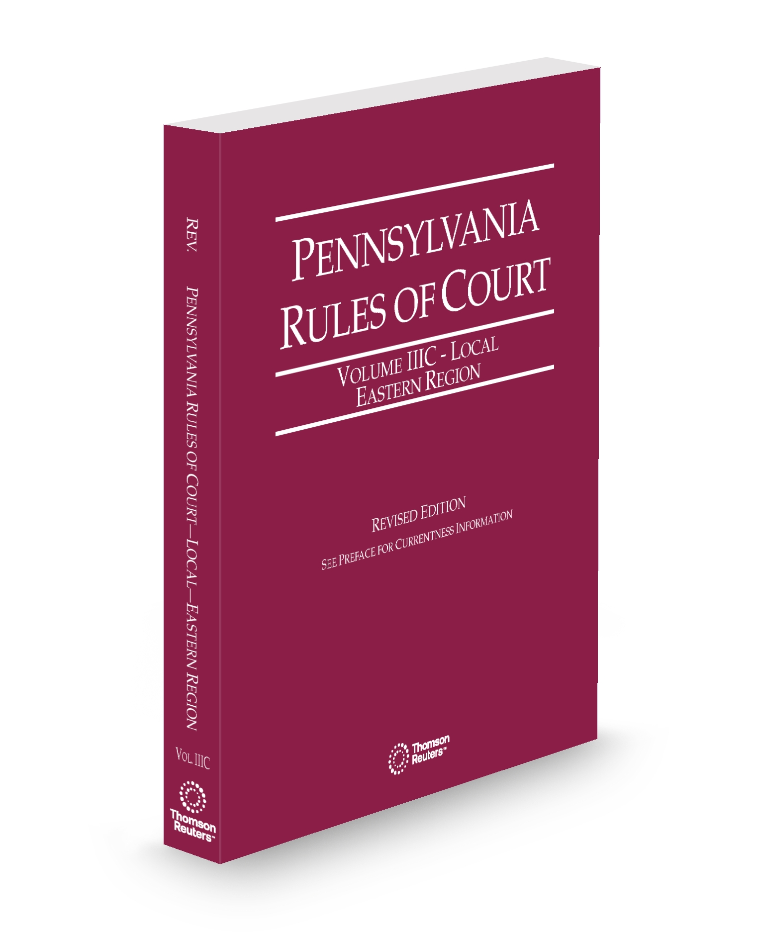 Cover of PA LOCAL COURT RULES EASTERN REGION V.IIIC SUB