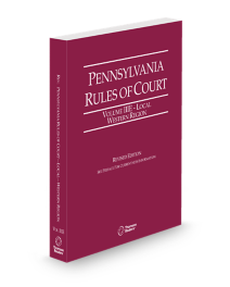 Pennsylvania Local Court Rules Western Region V.IIIe, 2026 ed.