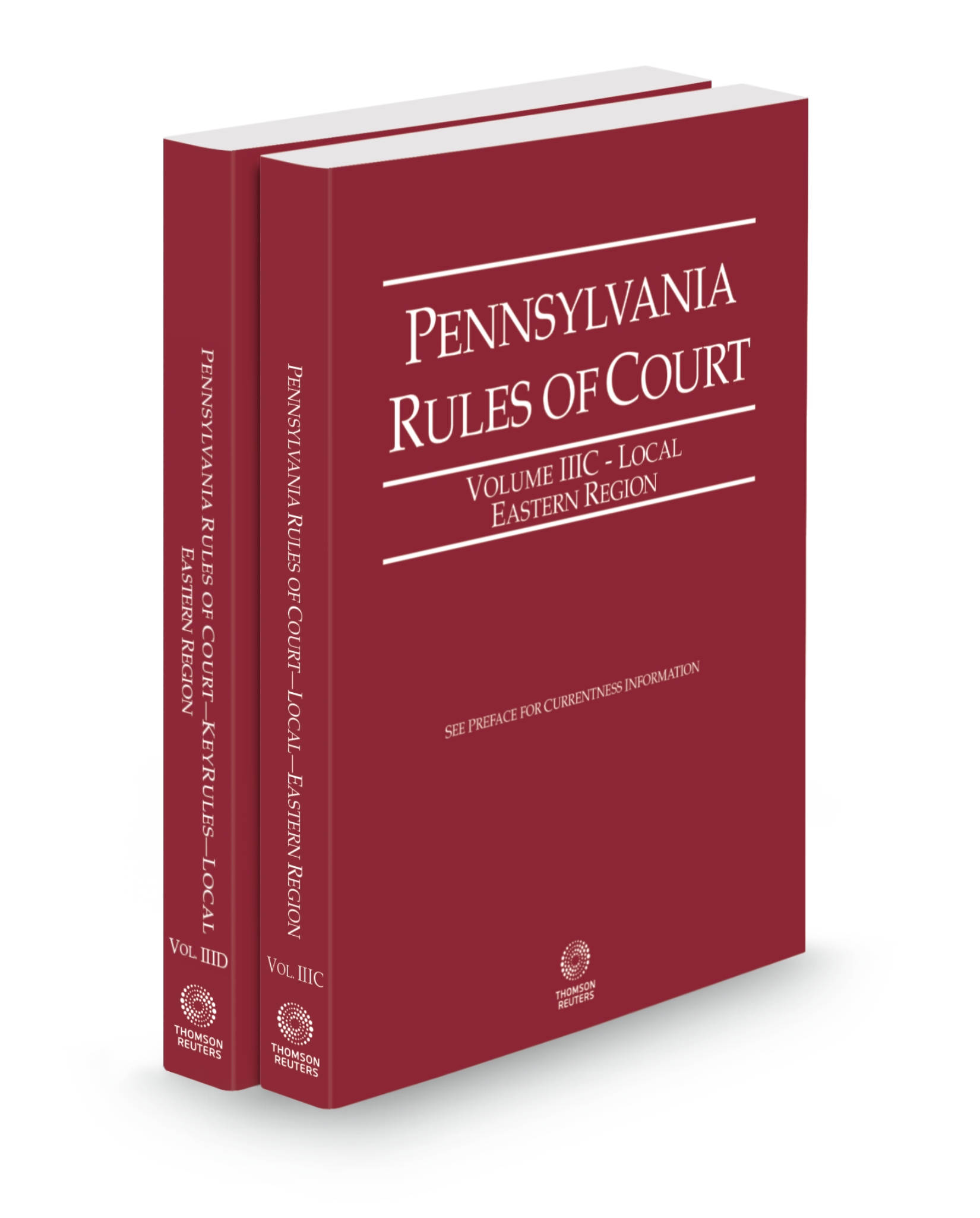 Cover of PA COURT RULES LOCAL EASTERN AND PA EASTERN KEYRULES V.IIIC-IIID FULL SET