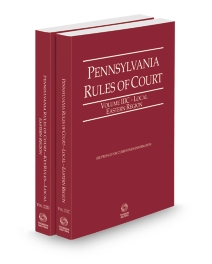Pennsylvania Court Rules Local Eastern and Pennsylvania Eastern KeyRules V.IIIc-IIId