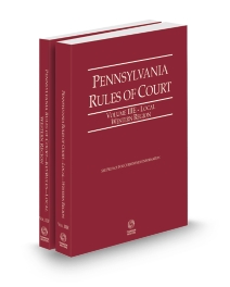 Pennsylvania Court Rules Local Western and Pennsylvania Western KeyRules V.IIIe-IIIf